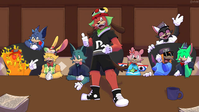 Fully Rendered Full-Body + Half-Bodies + Background